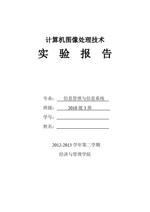 《计算机图像处理技术》实验报告