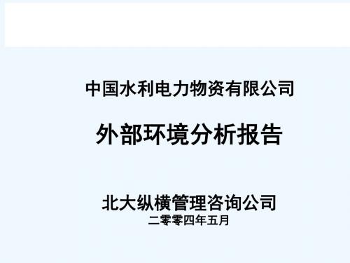 某公司外部环境分析报告PPT课件( 48页)