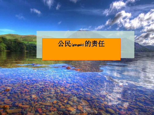 八年级道德与法治 第二单元 公共利益 第六课 公共利益的维护(公民的责任)