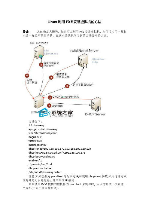 Linux利用PXE安装虚拟机的方法