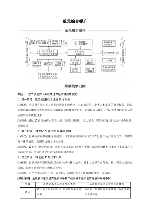 2020版高考历史新增分大一轮新高考鲁京津琼讲义：第十一单元当今世界经济的全球化趋势单元综合提升含解析