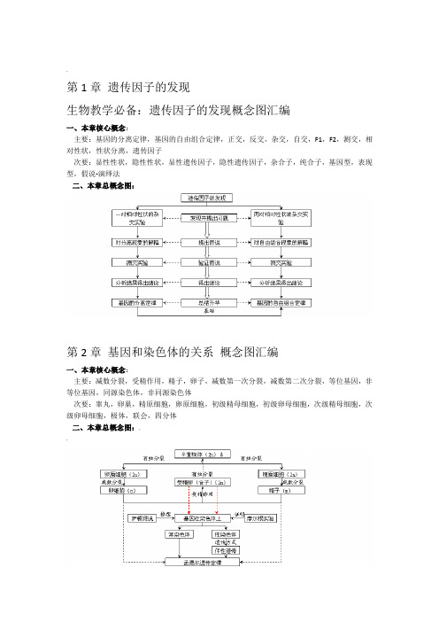 生物必修2遗传与进化全套概念图