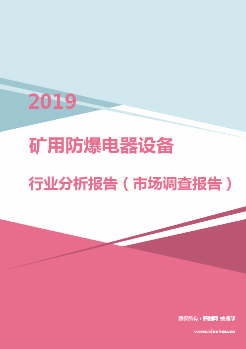 2019年矿用防爆电器设备行业分析报告(市场调查报告)