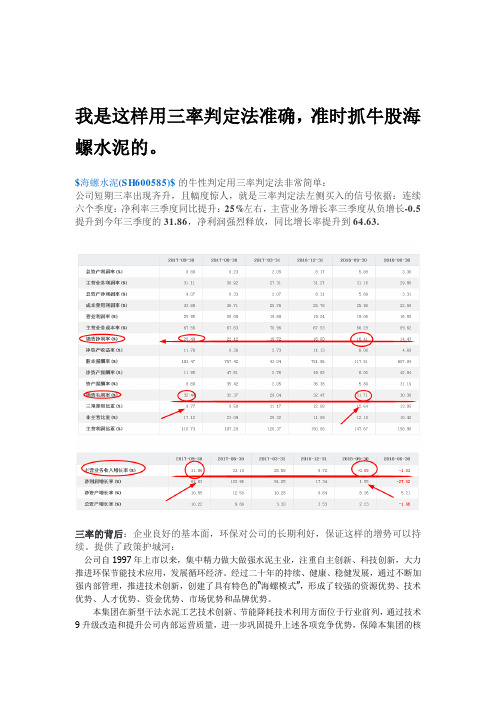 海螺水泥 投资分析