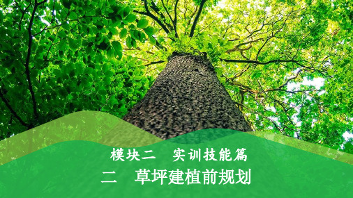 草坪建植与养护项目二草坪建植前规划精品PPT课件