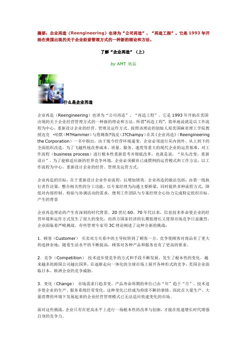 瞭解企业再造 上