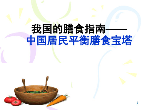 中国居民膳食指南综述