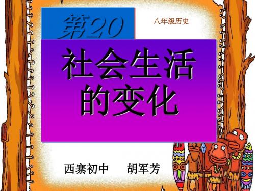 社会生活的变化PPT课件5 人教版