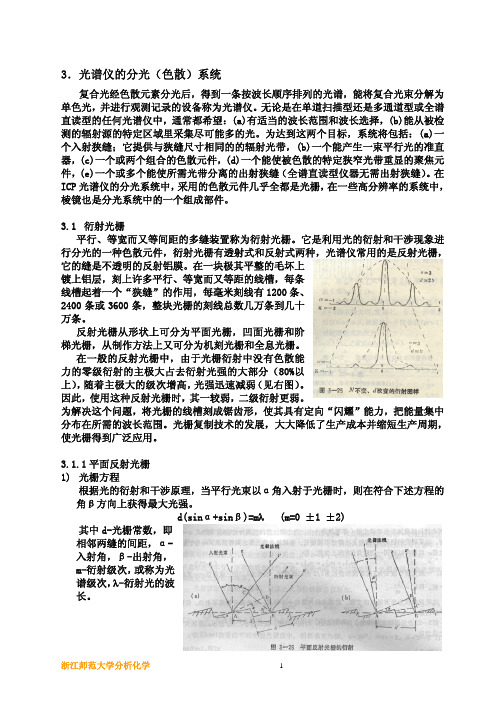 光谱仪的分光(色散)系统