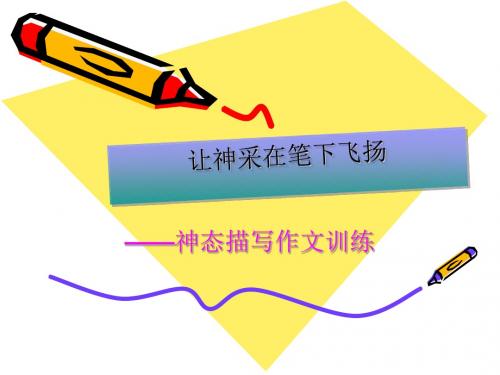 初中作文指导:让神采在笔下飞扬——神态描写作文训练优秀课件1
