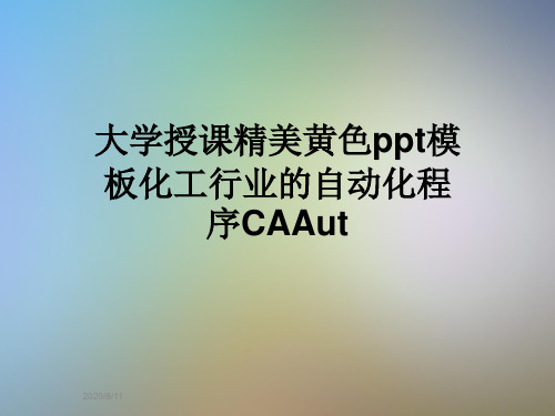 大学授课精美黄色ppt模板化工行业的自动化程序CAAut