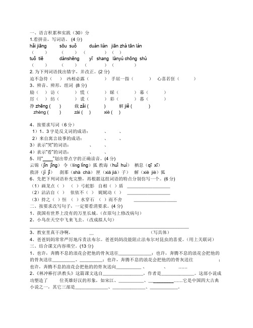 新黑马阅读五年级