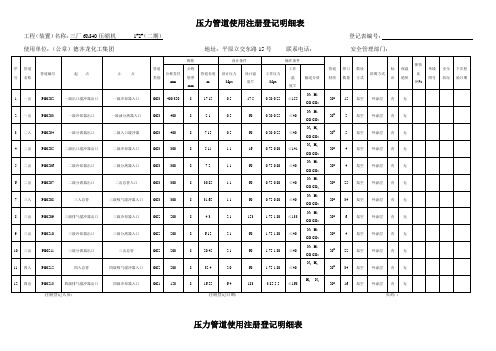 压力管道使用注册登记明细表.doc