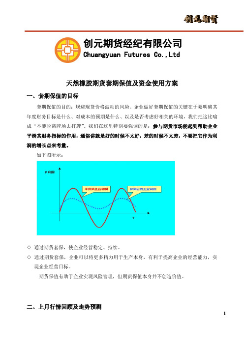 天然橡胶期货套期保值及资金使用方案