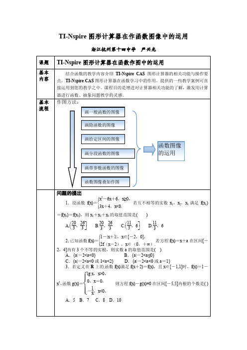 TINspire图形计算器在作函数图像中的运用