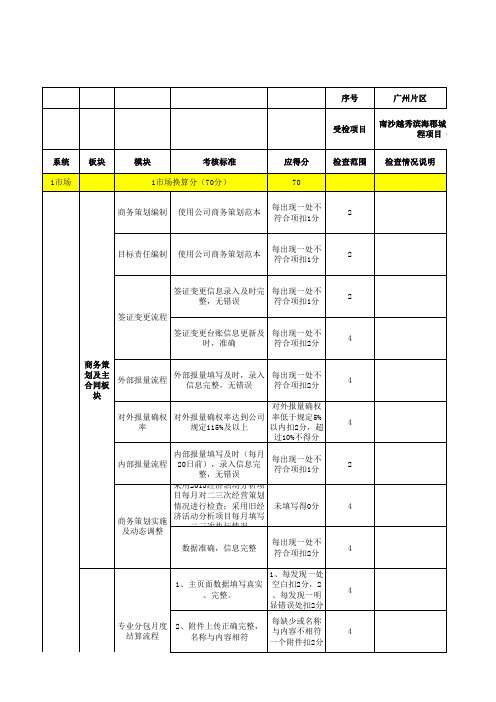 (项管)华南综合管理信息系统2016年4月份考核表