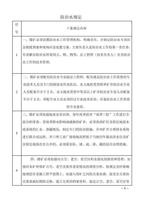 防治水规定