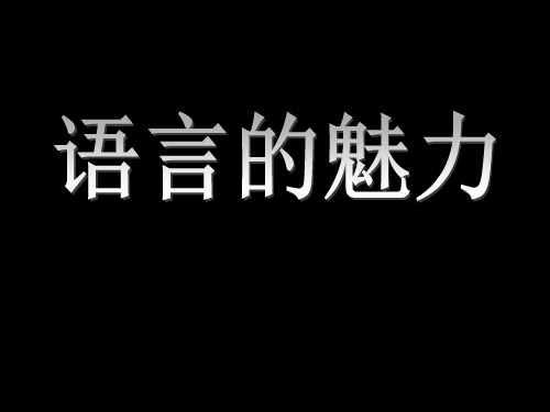 语言的魅力教学(新)PPT课件