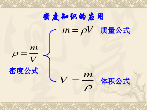 密度知识的应用