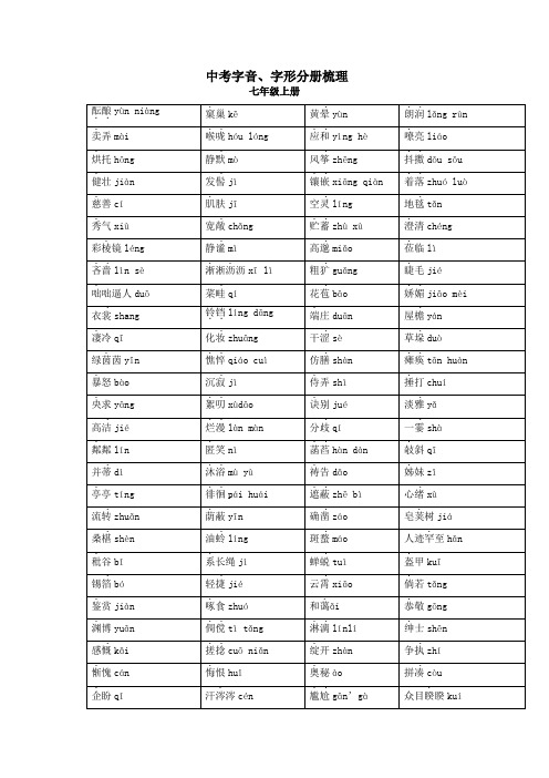 专题17 中考字音、字形分册梳理-2023届语文中考背诵手册(部编版)