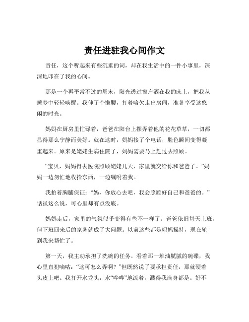 责任进驻我心间作文