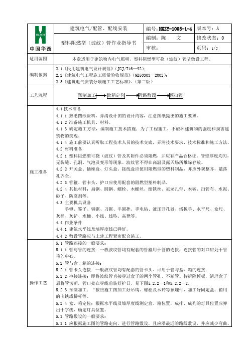 HXZY-1005-1-4塑料(波纹)管敷设