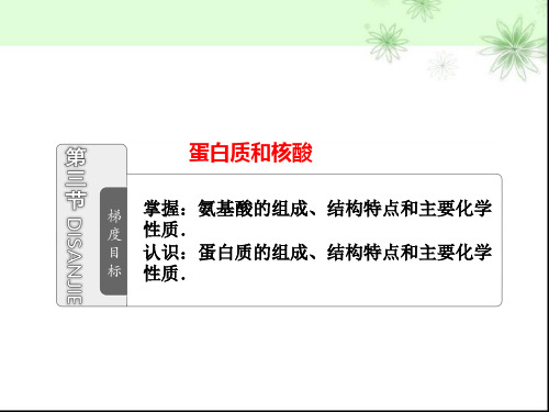 高中化学 选修五 第四章 第三节 蛋白质和核酸 课件 新人教版