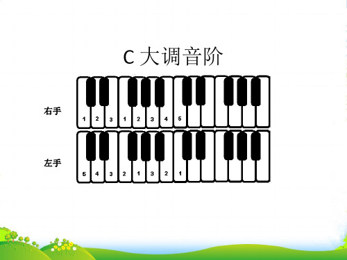 新人教版六年级音乐下册：钢琴常用音阶指法图