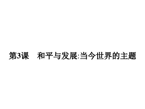 高中历史人教版选修3课件：6.3和平与发展当今世界的主题