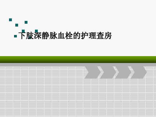 下肢深静脉血栓的护理查房参考PPT