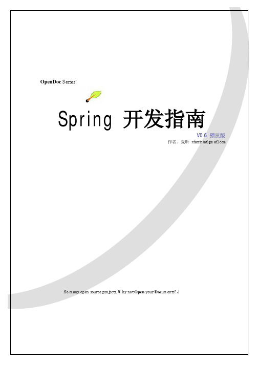 spring中文教程pdf