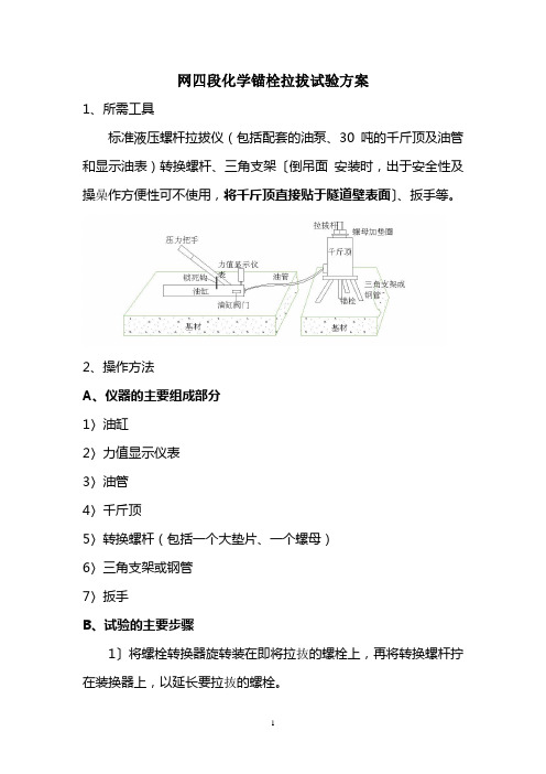 德国曼卡特化学锚栓拉拔试验方法