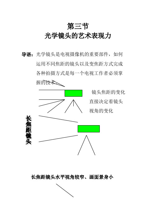 第三节：光学镜头的艺术表现力