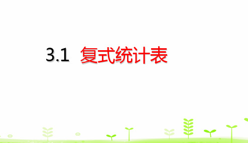 三年级下册数学课件-第3单元 复式统计表3.1 复式统计表 (共23张PPT)人教版