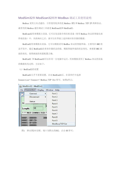 ModSim 和ModScan 两种Modbus调试工具使用说明