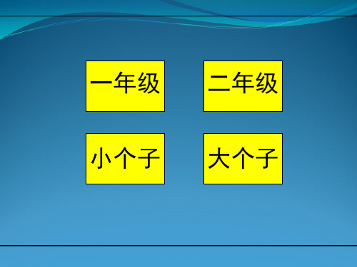 二年级下学期《一年级大个子二年级小个子》阅读课课件 唐瑶