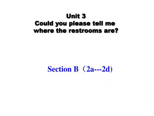 人教 九年级全一册Unit3Section B(2a---2d)