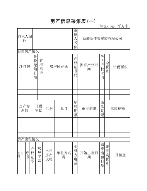 2.房产信息采集表