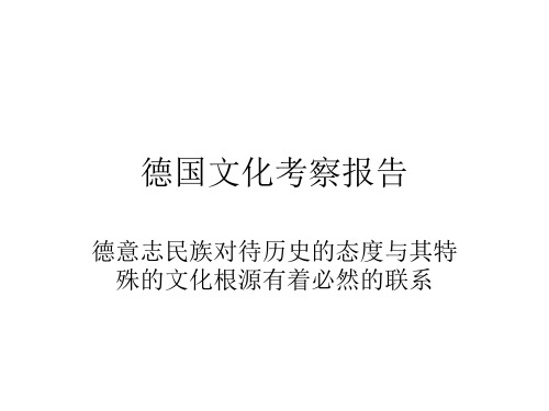 德国文化考察报告