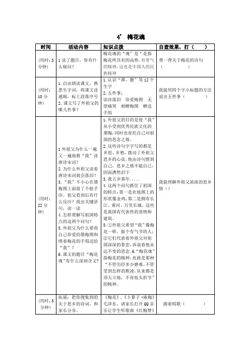 《梅花魂》导学案