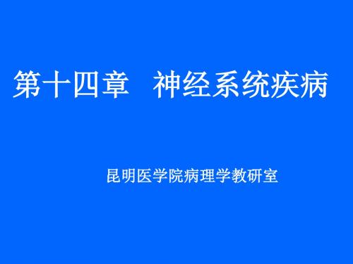 第十四章神经系统疾病昆明医学院