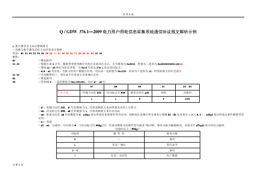 376.1报文解析汇报示例