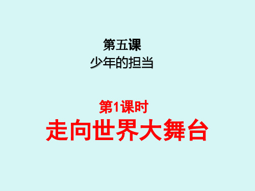 《少年的担当》九年级下道德与法治