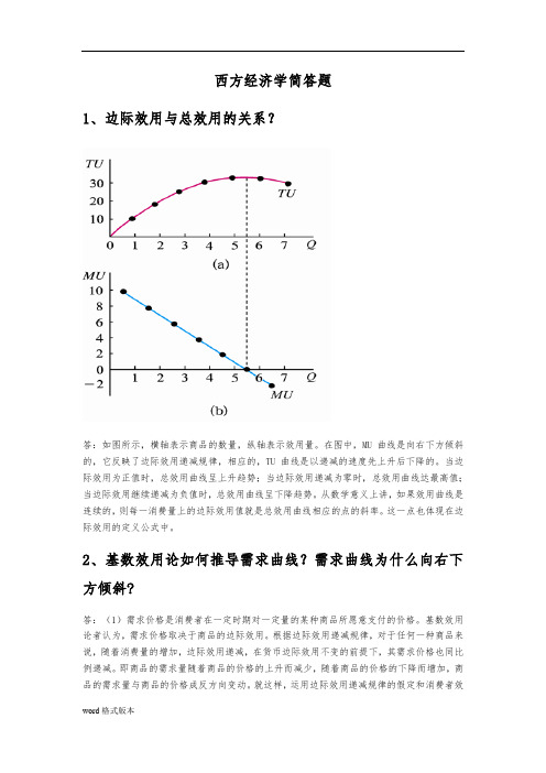 西方经济学简答题删减版资料全