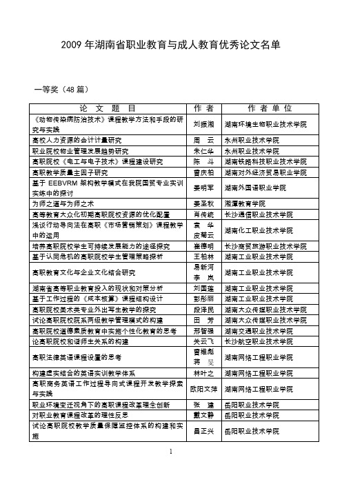 湖南省职业教育与成人教育学会