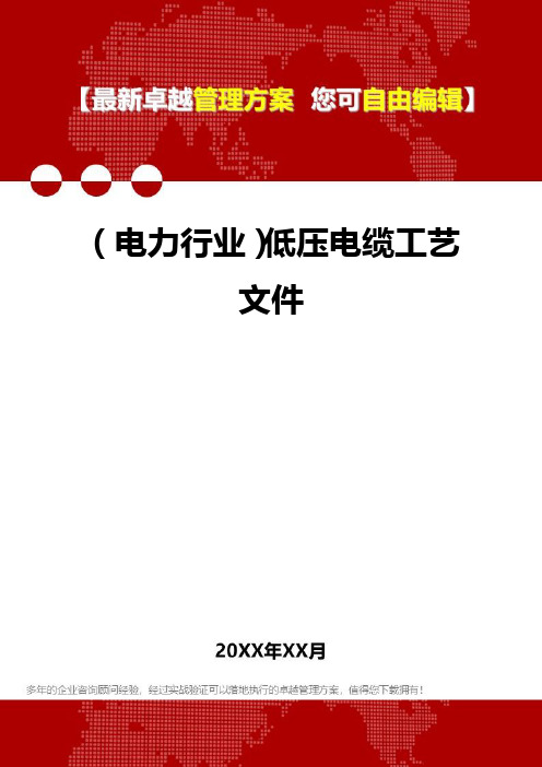 2020年(电力行业)低压电缆工艺文件