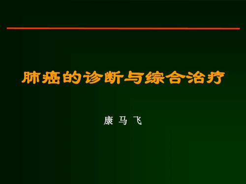 10 肺癌的诊断与综合治疗 PPT课件