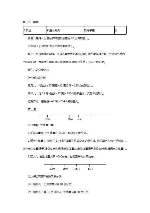 初级护师考试儿科护理学重点第三章第一节