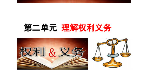 人教版道德与法治八下第二单元理解权利义务复习课16PPT