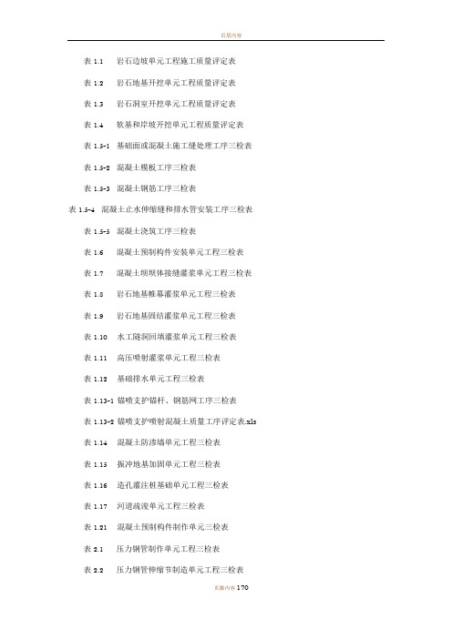 水利水电三检表最新(全)